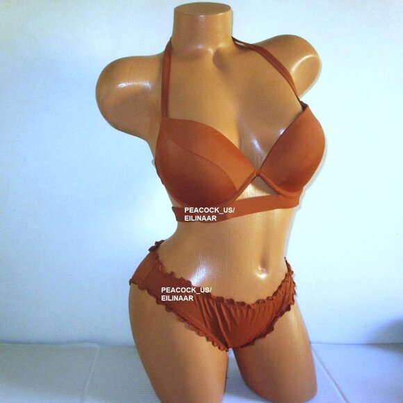 38C/L Victoria Secret Swim Hottie Push Up Top Bikini Set Ruffle Cheeky Bottom - Picture 13 of 13
